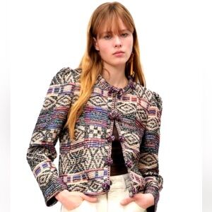 Zara Wool blend Jacquard Jacket